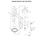 Whirlpool 7MWGT4027HW1 washer basket and tub parts diagram