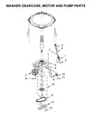 Washer gearcase, motor and pump parts