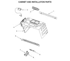 Whirlpool WMHA9019HN3 cabinet and installation parts diagram