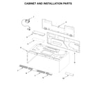 Whirlpool YWML55011HB6 cabinet and installation parts diagram