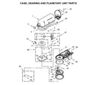 KitchenAid KSM97TZ0 case, gearing and planetary unit parts diagram