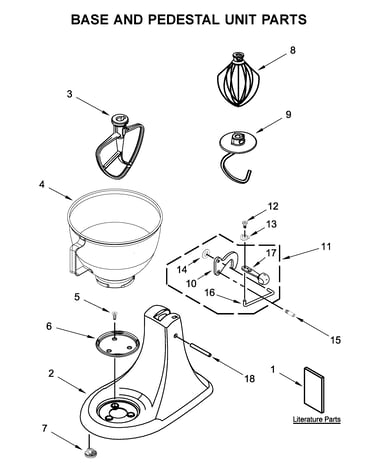 Base and pedestal unit parts