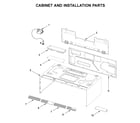 Whirlpool YWML55011HB7 cabinet and installation parts diagram