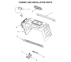 Whirlpool WMH78019HW4 cabinet and installation parts diagram