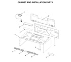 Whirlpool YWML75011HW10 cabinet and installation parts diagram