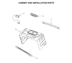KitchenAid YKMHS120EW9 cabinet and installation parts diagram