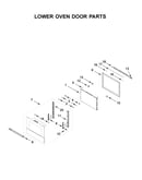 Lower oven door parts
