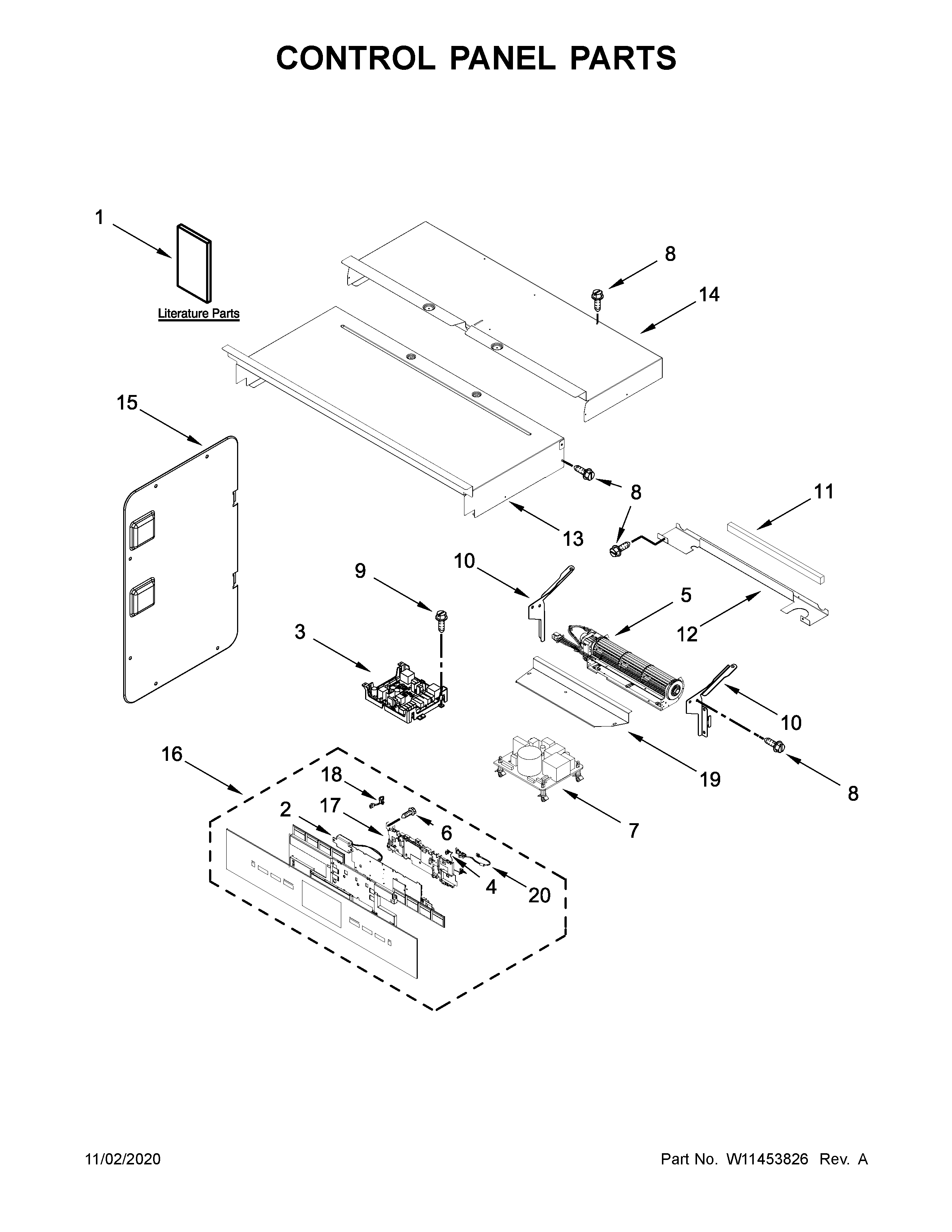 Control panel parts