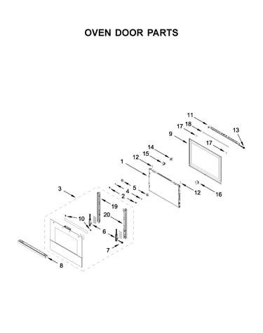 Oven door parts