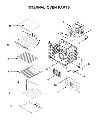 Internal oven parts