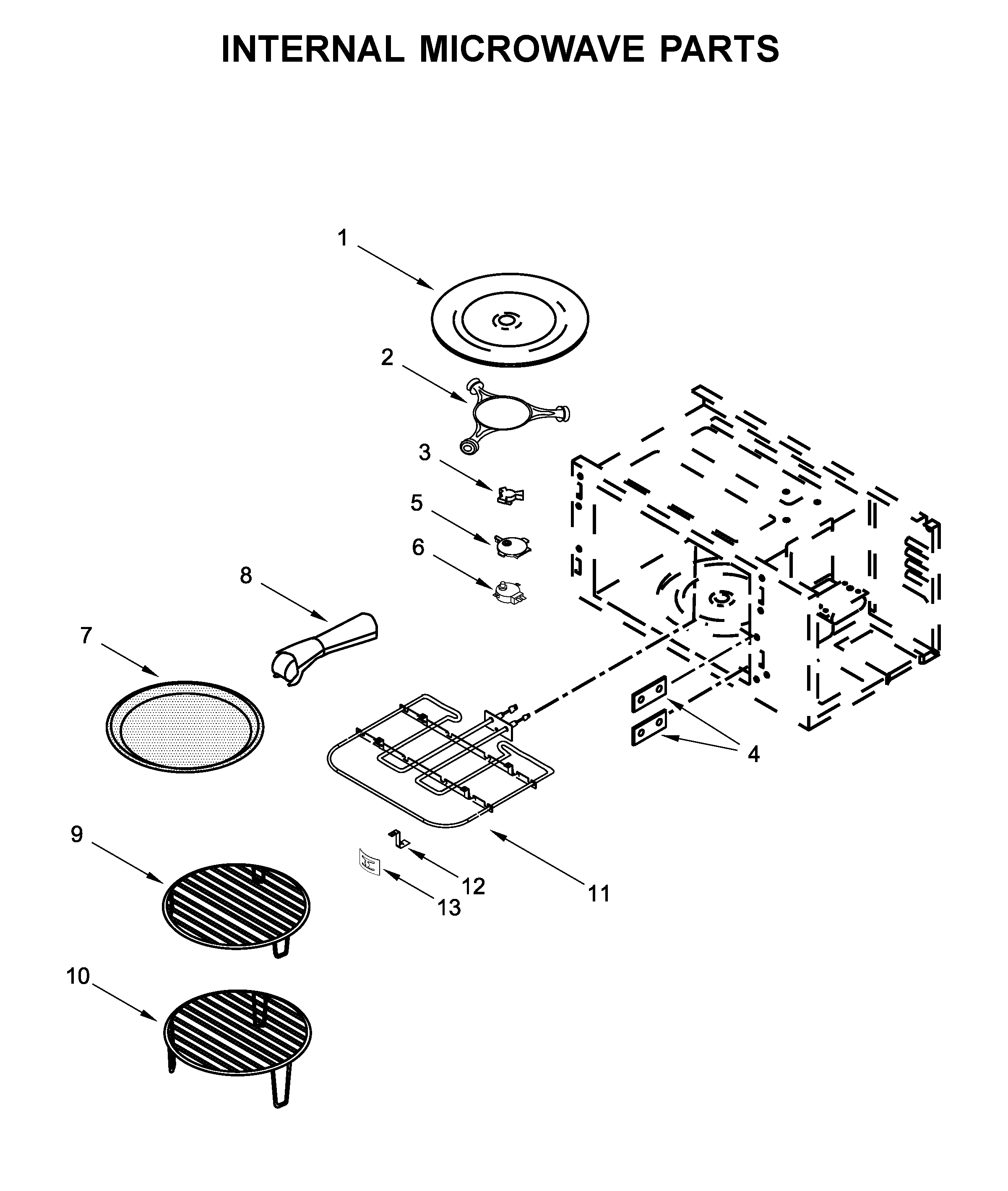 Internal microwave parts