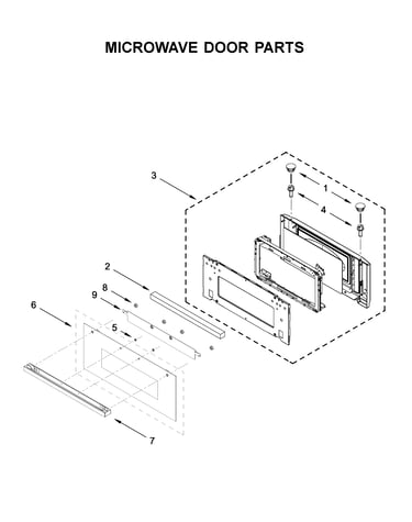 Microwave door parts