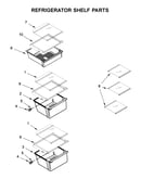 Refrigerator shelf parts