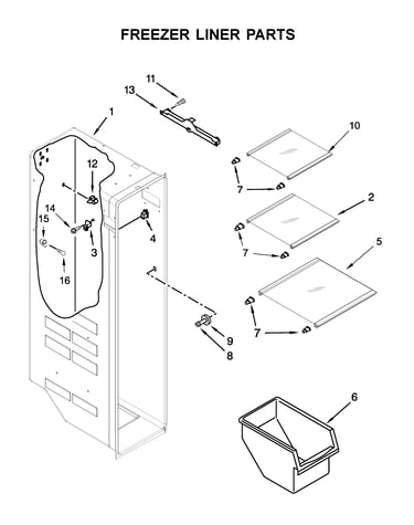 Freezer liner parts