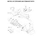 Whirlpool WRS325SDHZ00 motor, ice container and icemaker parts diagram