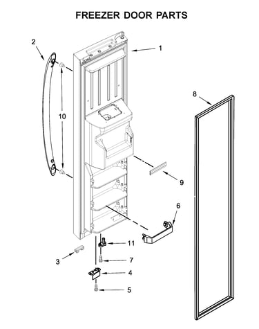 Freezer door parts