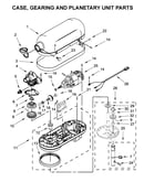 Case, gearing and planetary unit parts