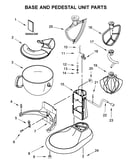 Base and pedestal unit parts