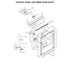 KitchenAid KDTM704KPS0 control panel and inner door parts diagram