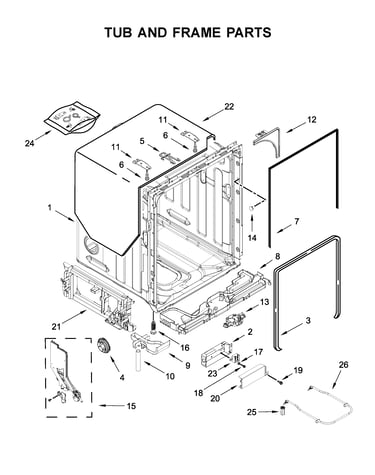 Tub and frame parts