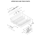 KitchenAid KDTM704KPS0 upper rack and track parts diagram