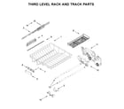 KitchenAid KDTM704KPS0 third level rack and track parts diagram