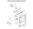 KitchenAid KDPM704KPS0 control panel and inner door parts diagram