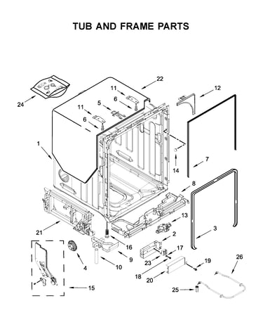 Tub and frame parts