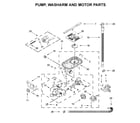 KitchenAid KDPM704KPS0 pump, washarm and motor parts diagram