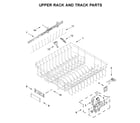 KitchenAid KDPM704KPS0 upper rack and track parts diagram