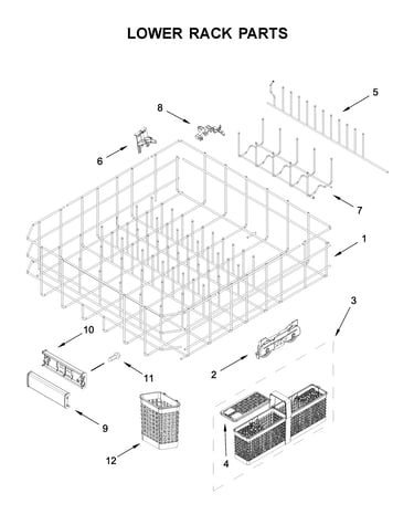 Lower rack parts