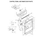 KitchenAid KDPM604KBS0 control panel and inner door parts diagram