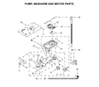 KitchenAid KDPM604KBS0 pump, washarm and motor parts diagram