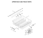 KitchenAid KDPM604KBS0 upper rack and track parts diagram