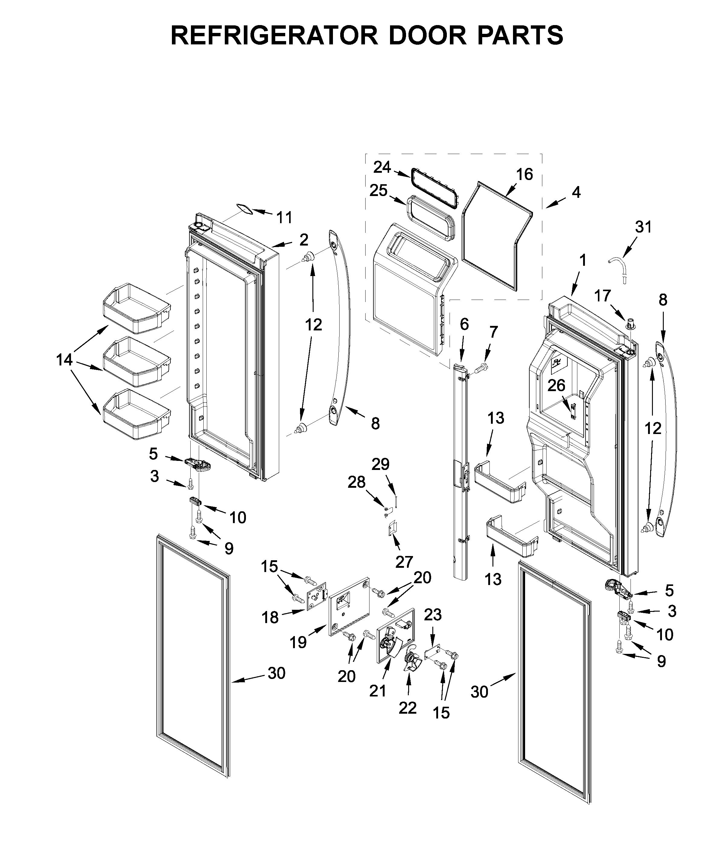 REFRIGERATOR DOOR PARTS