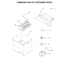 Whirlpool WRF757SDHV02 icemaker and ice container parts diagram