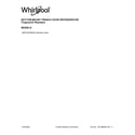 Whirlpool WRF535SWHZ05 cover sheet diagram