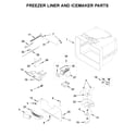 Whirlpool WRF535SWHZ05 freezer liner and icemaker parts diagram