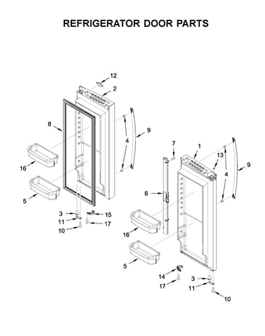 Refrigerator door parts