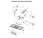 Whirlpool YWMH53521HB4 interior and ventilation parts diagram