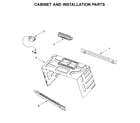 Whirlpool YWMH53521HZ4 cabinet and installation parts diagram