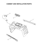 Cabinet and installation parts