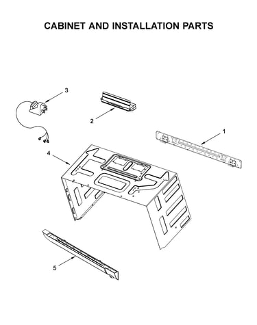 Cabinet and installation parts