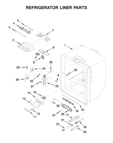 Refrigerator liner parts