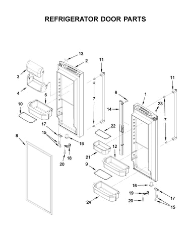 Refrigerator door parts