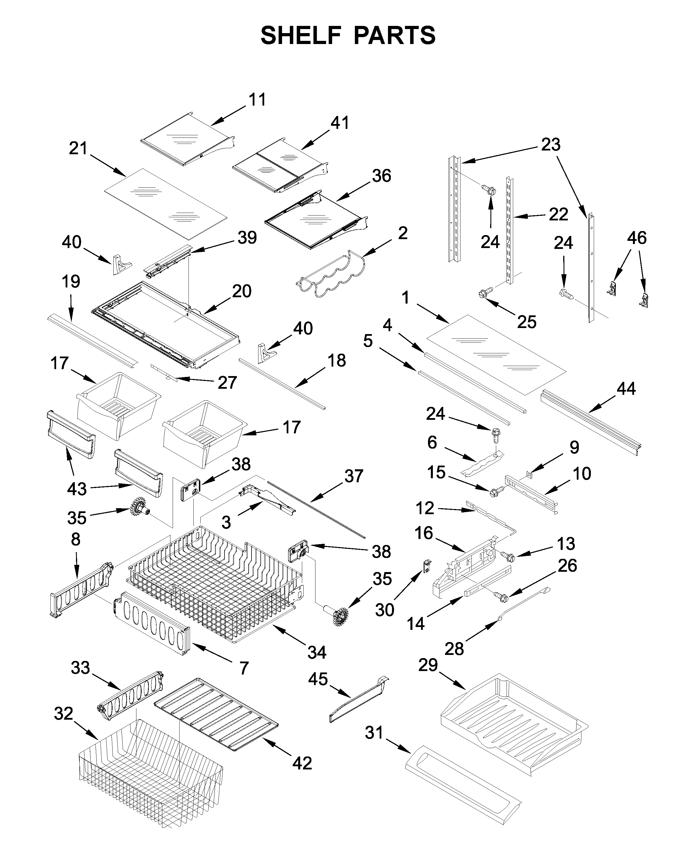 Shelf parts