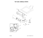 Maytag MED8630HW2 top and console parts diagram