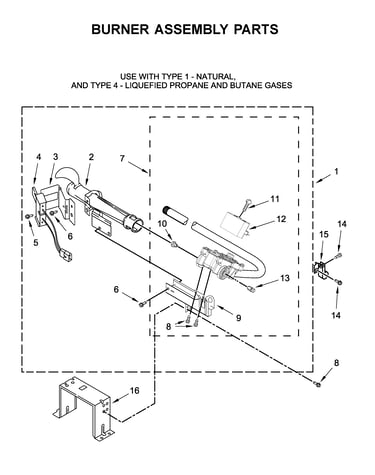 Burner assembly parts