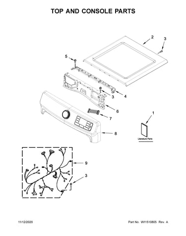 Top and console parts