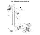 Whirlpool WDF330PAHS3 fill, drain and overfill parts diagram